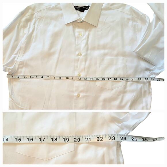 Pronto Uomo White dress shirt sz 17.5, 34/35 100% Cotton - Picture 5 of 8